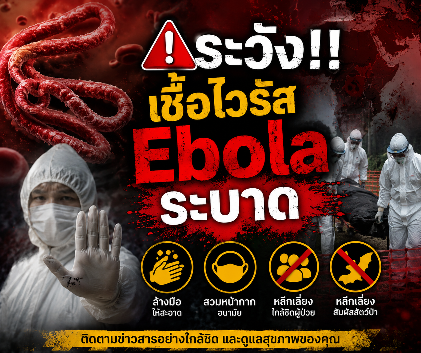 อีโบลาในไทย 2569 อาการ วิธีป้องกัน และรับมือ ล่าสุดจากกรมควบคุมโรค