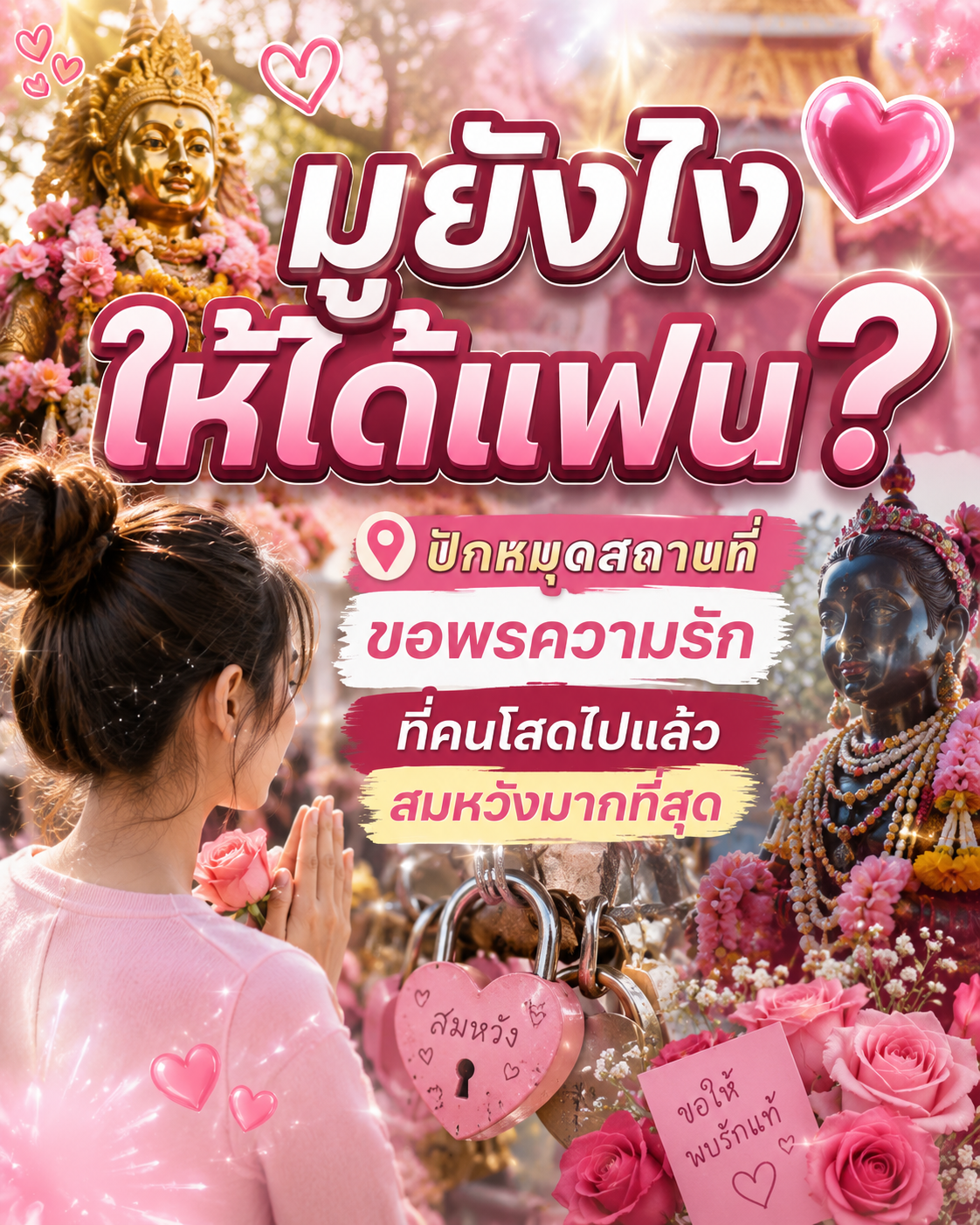 มูยังไงให้ได้แฟน? ปักหมุดสถานที่ขอพรความรักที่คนโสดไปแล้วสมหวังมากที่สุด